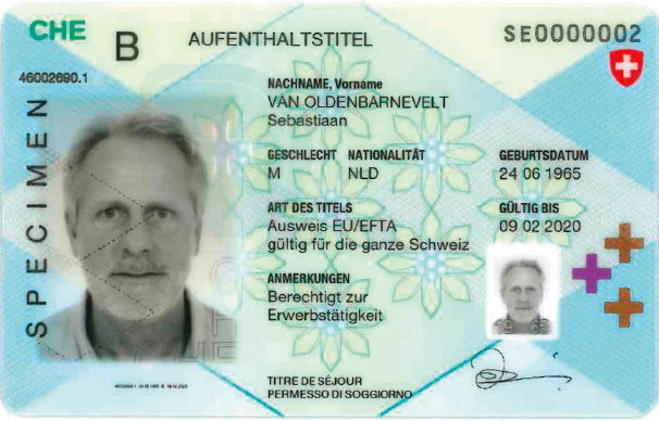 Muster Ausländerausweis B Schweiz