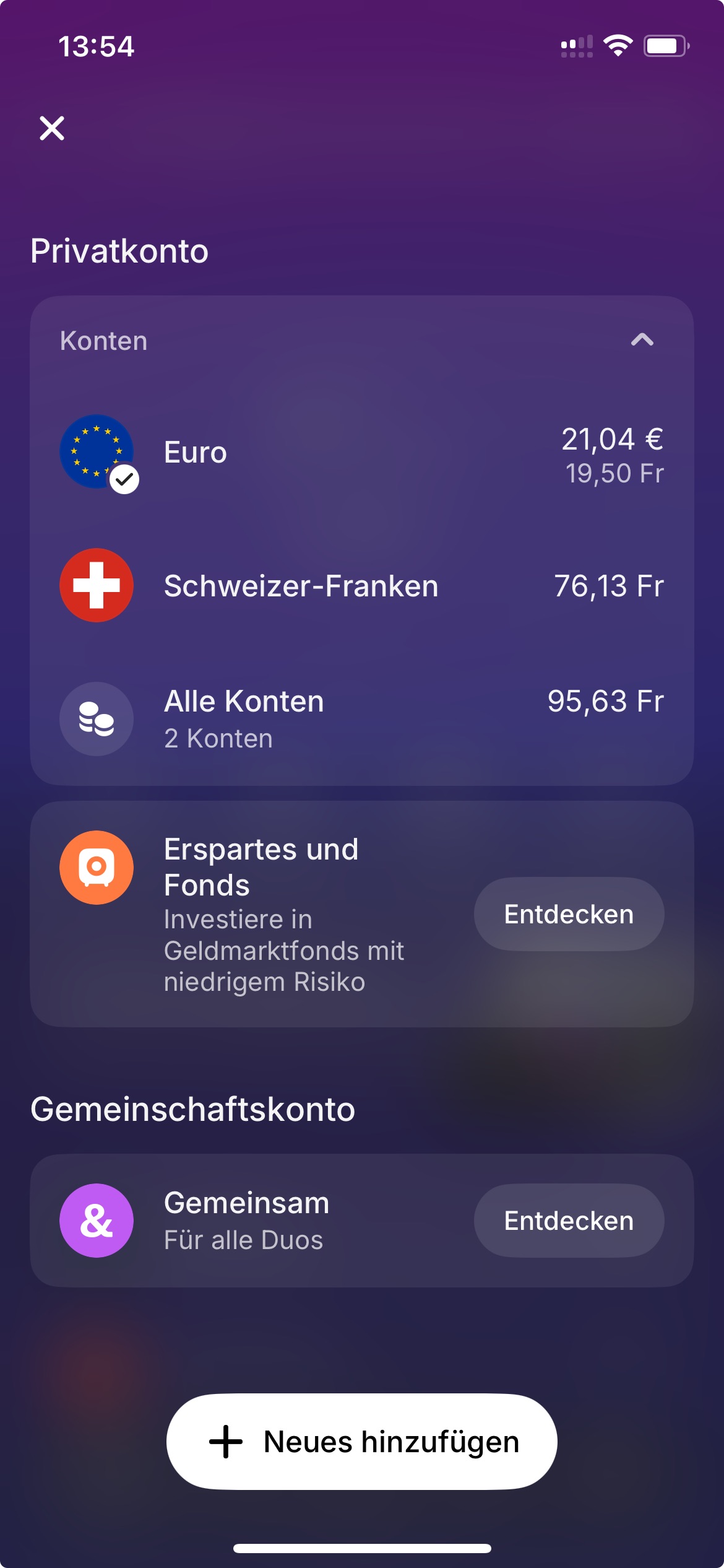 Mein persönliches Revolut Multi-Währungskonto